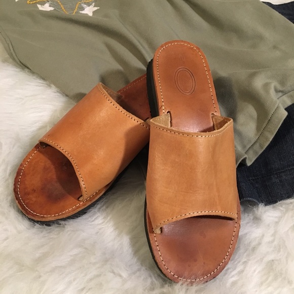 Shoes - Leather Slides from Greece
